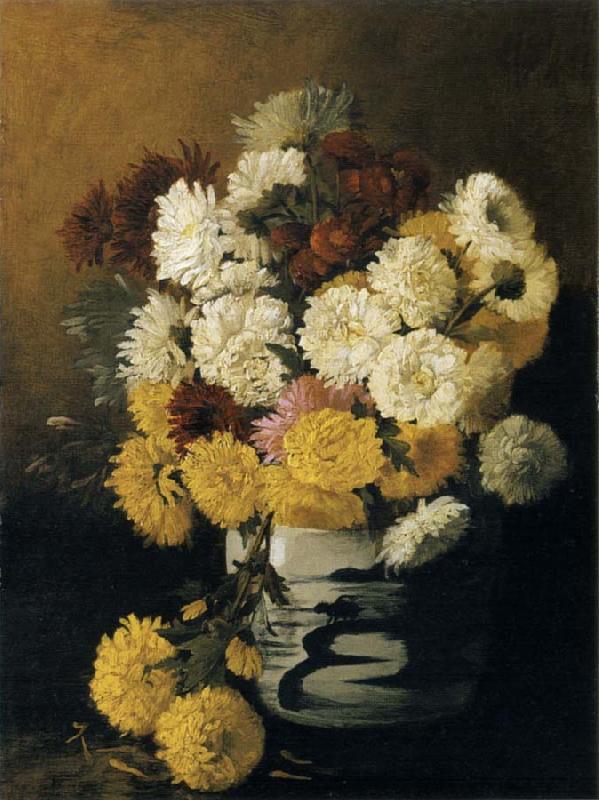 Hirst, Claude Raguet Chrysanthemums in a Canton Vase Sweden oil painting art
